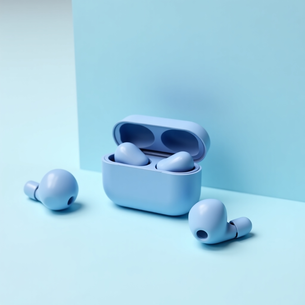 Wireless earbuds with soft-touch matte finish